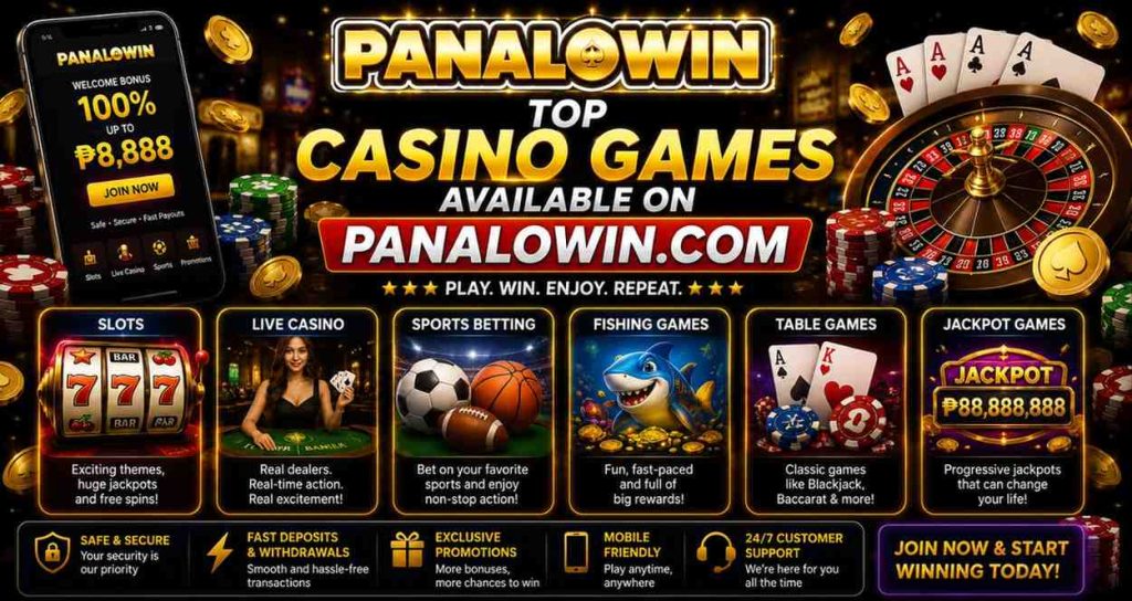 Top Casino Games Available on Panalowin.com